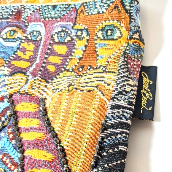 Laurel Birch Hobo Cat Tapestry Shoulder Strap Purse - Picture 6 of 14